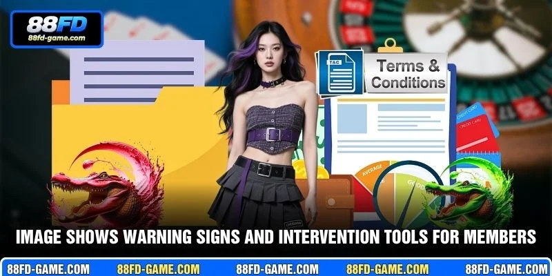 Image shows warning signs and intervention tools for members