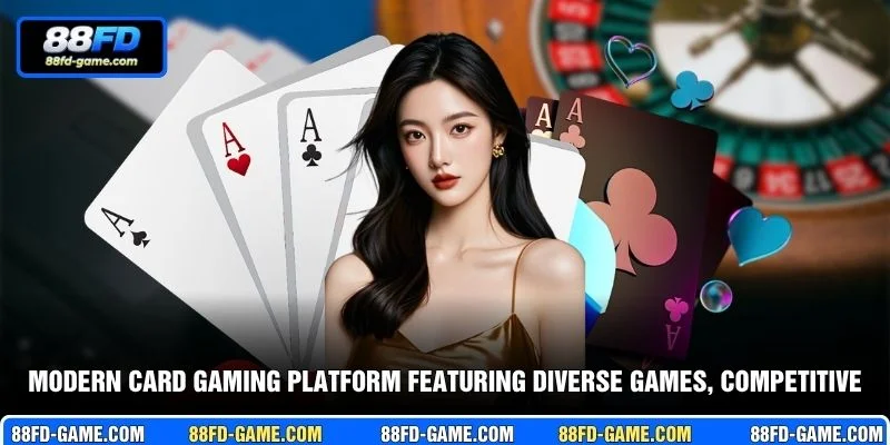 Modern card gaming platform featuring diverse games, competitive