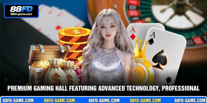 Premium gaming hall featuring advanced technology, professional